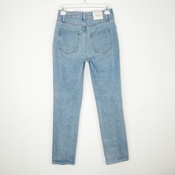 Paige Sarah Slim Jeans Womens Size 27 High Rise Ankle Light Wash Destructed - Picture 9 of 12